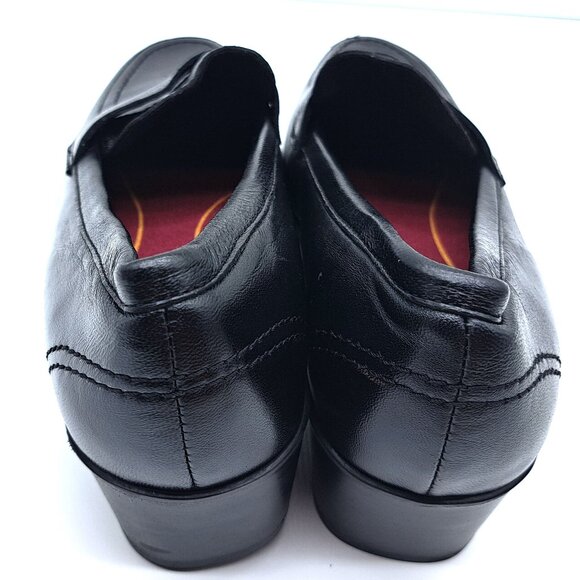 MUNRO America Black Stretch Upper Block Heels Slip On Shoes Size US9 Wide - Picture 2 of 12